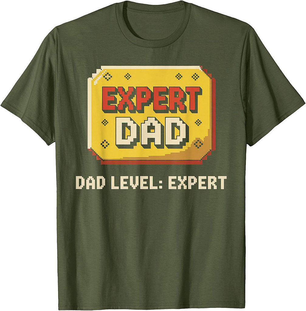 Dad Level Expert Gamer Badge Father's Day T-Shirt