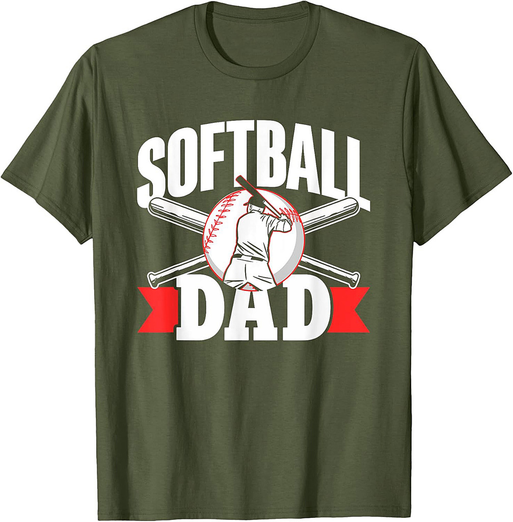 Softball Dad Hobby Lover Player Softballer Softball Father T-Shirt