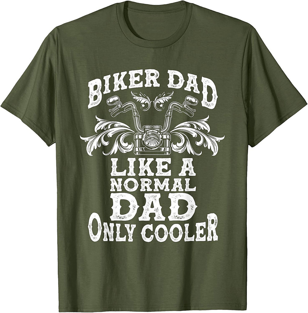 Funny Father's Day Motorcycle Gift For Biker Dad Cool Rider T-Shirt