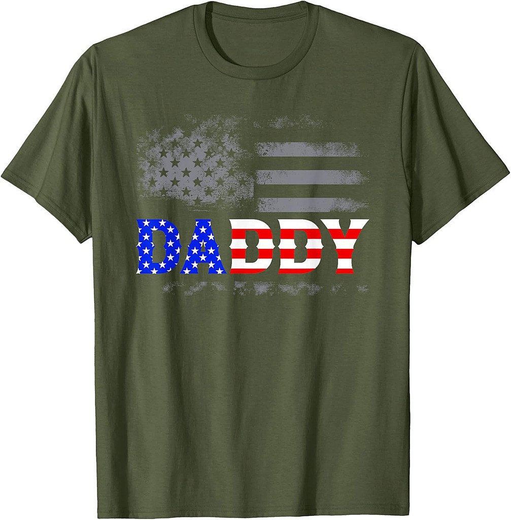 Dad 4th of July American Flag Daddy Dad USA T-Shirt