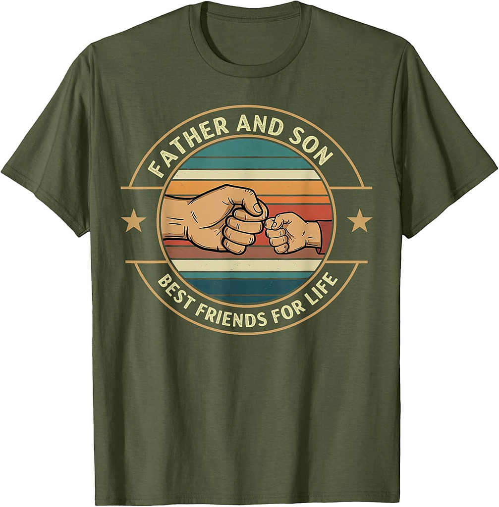 Father And Son Best Friends For Life Fathers Day Graphic T-Shirt