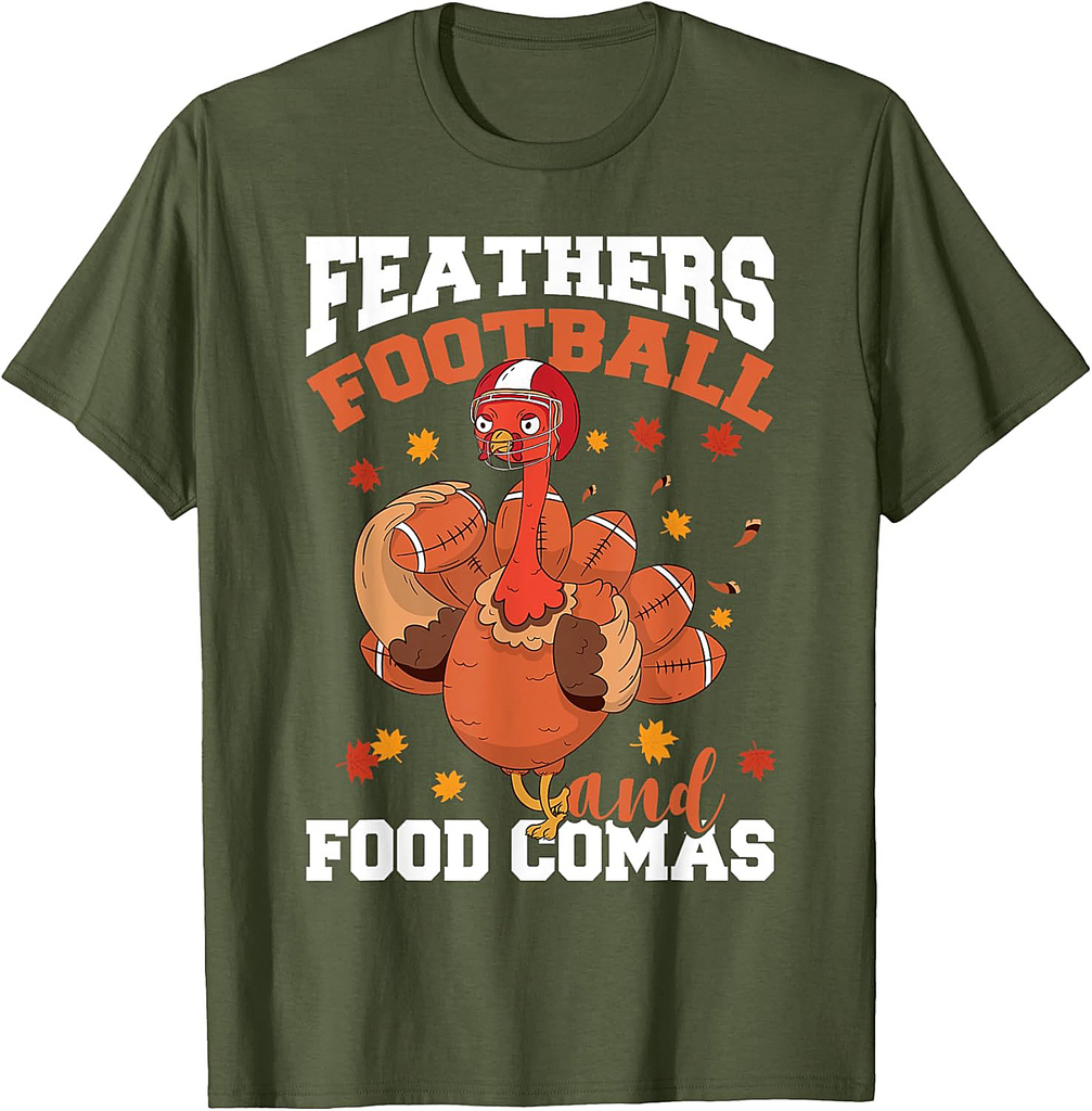 Funny Thanksgiving Football Turkey T-Shirt