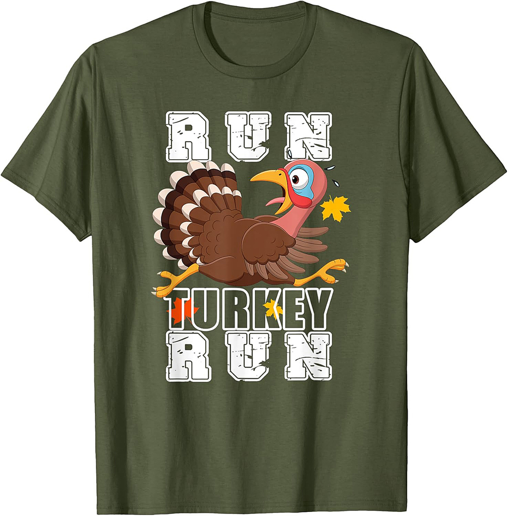 Funny Turkey Run Costume Thanksgiving Running Turkey Trot T-Shirt