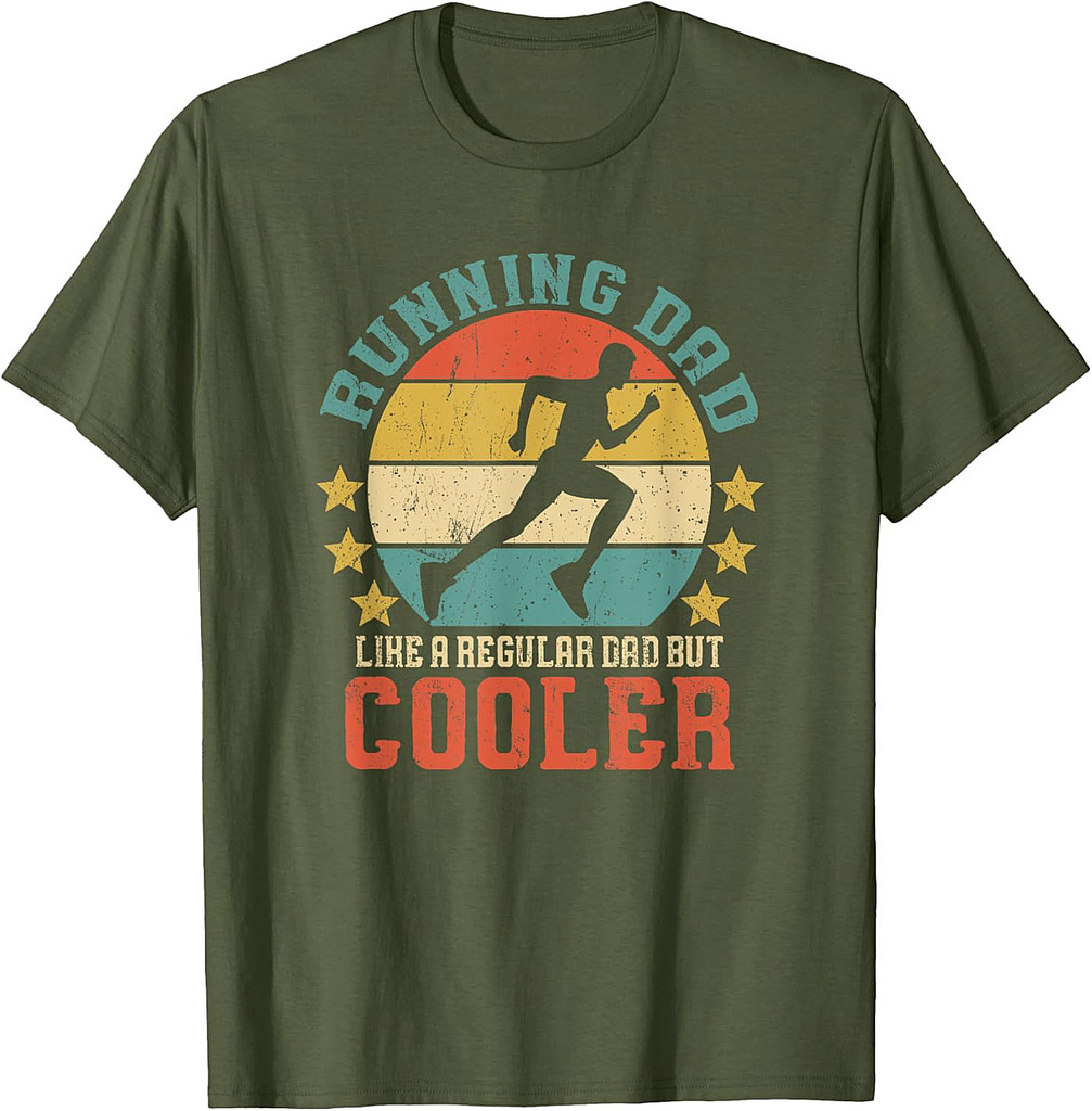 Running Dad Vintage Funny Marathon Runner Father's Day Gift T-Shirt