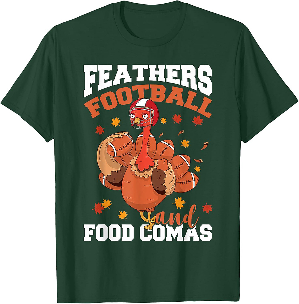 Funny Thanksgiving Football Turkey T-Shirt