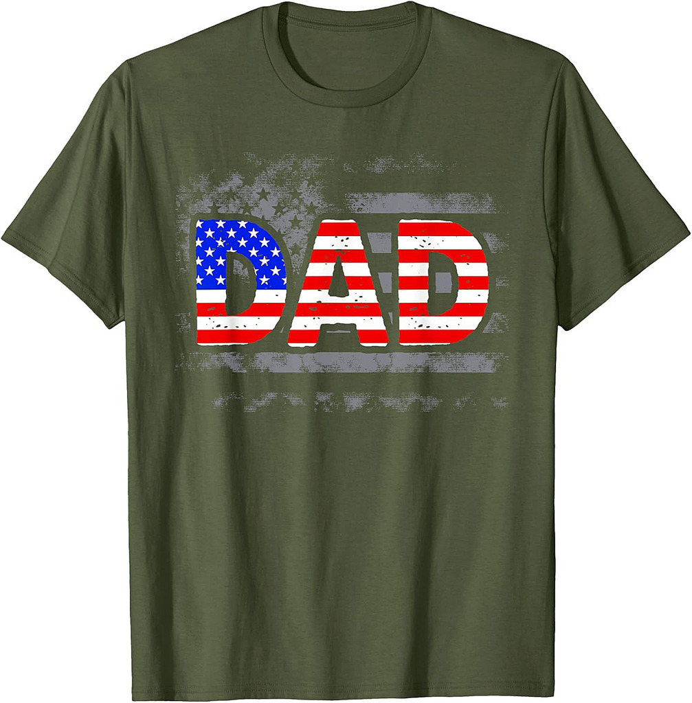 USA Patriotic Dad Father's Day American Flag 4th Of July Dad T-Shirt