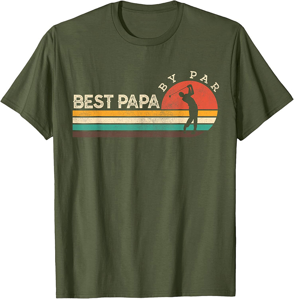 Funny Golf Shirts for Dad Best Papa By Par Fathers Day T-Shirt