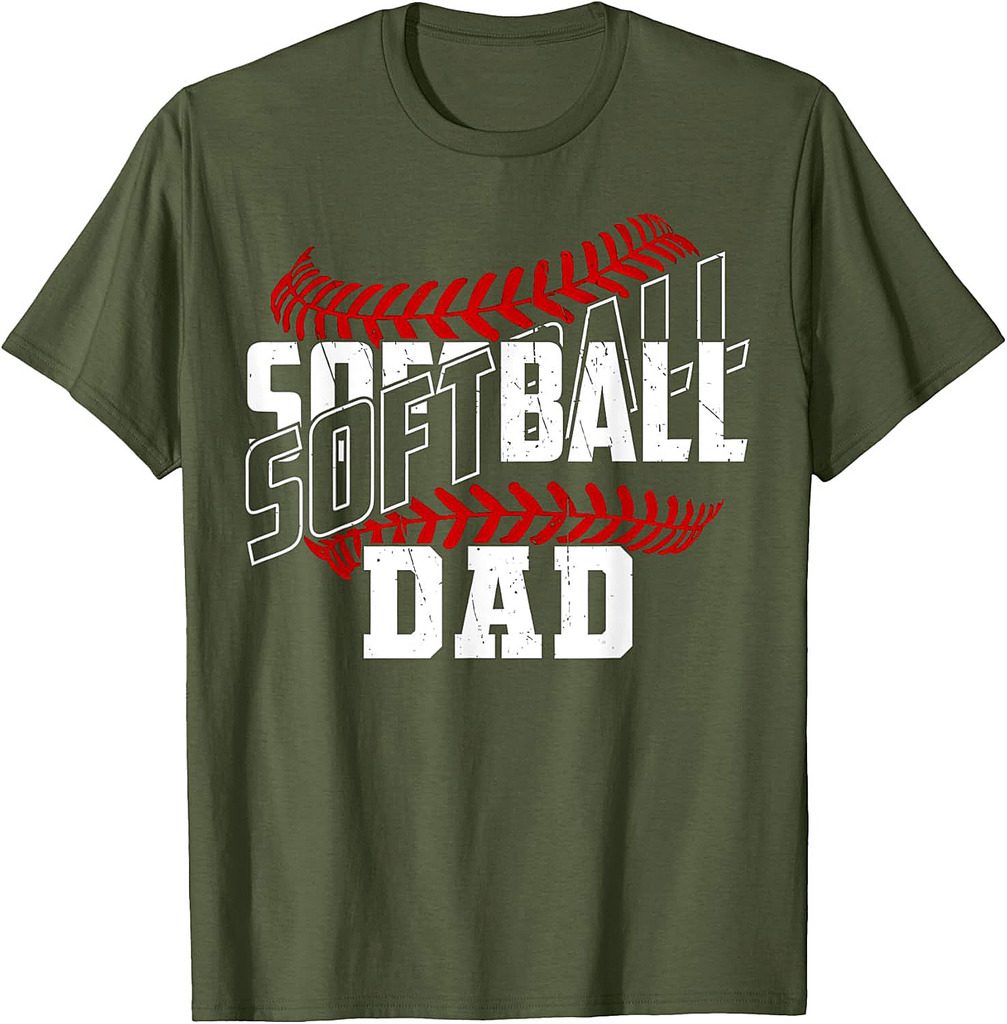 Softball Dad Daddy Softball Sports Lovers Father's Day T-Shirt