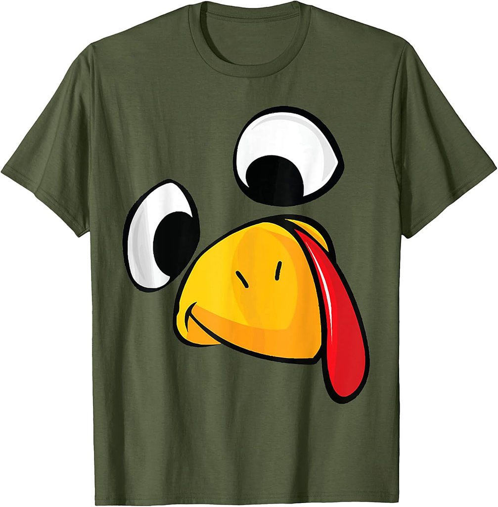Thanksgiving Turkey Face Matching Family Shirt Cute T-Shirt