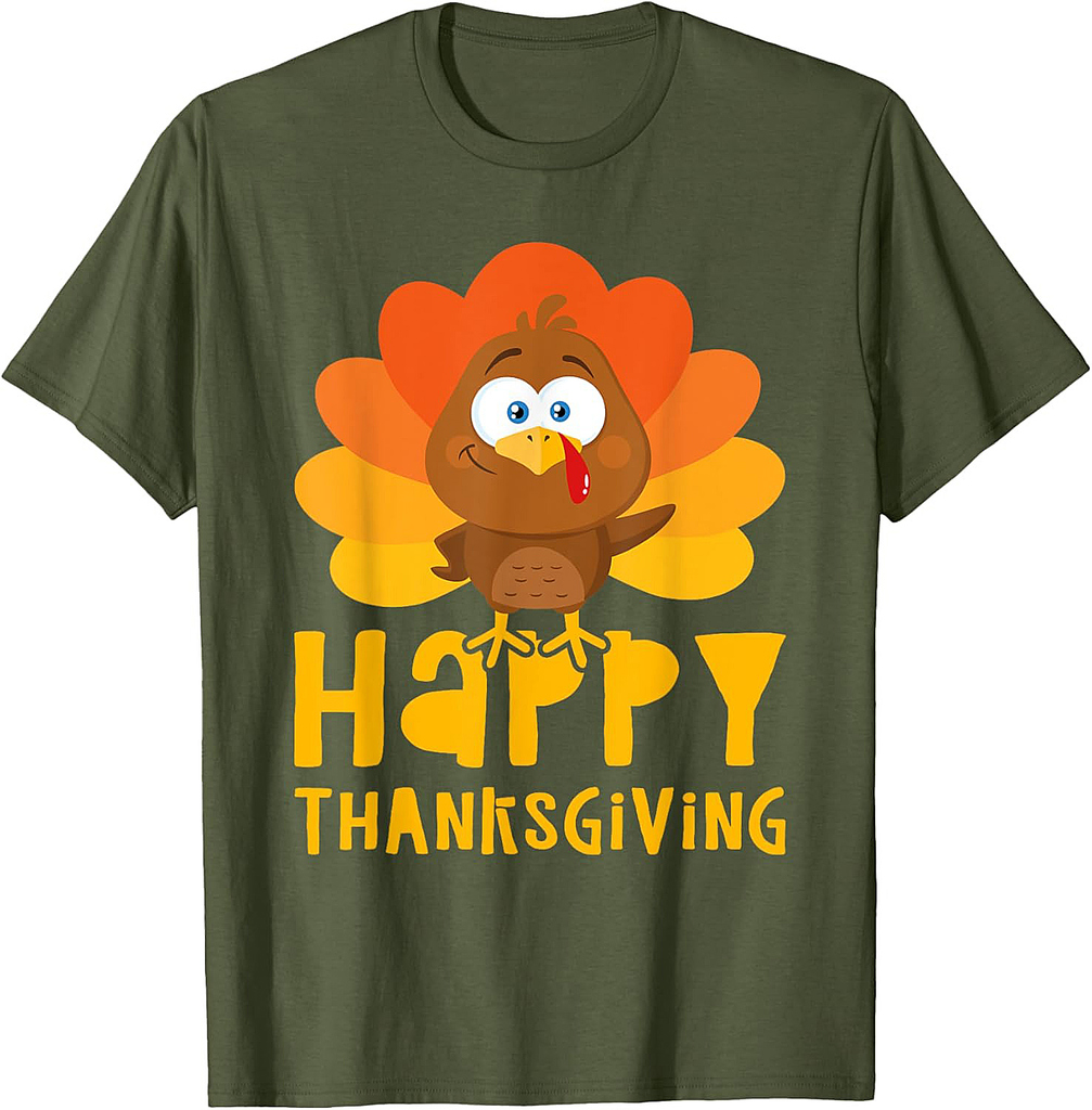 Happy Thanksgiving Shirt Men Women Kids Family Turkey Day T-Shirt