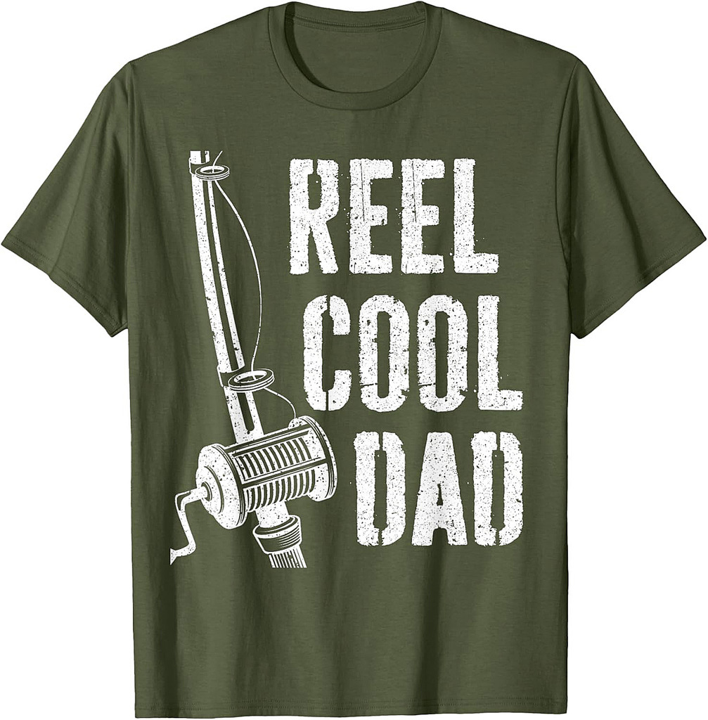 Reel Cool Dad Shirt Men Fisherman Fathers Day T-Shirt