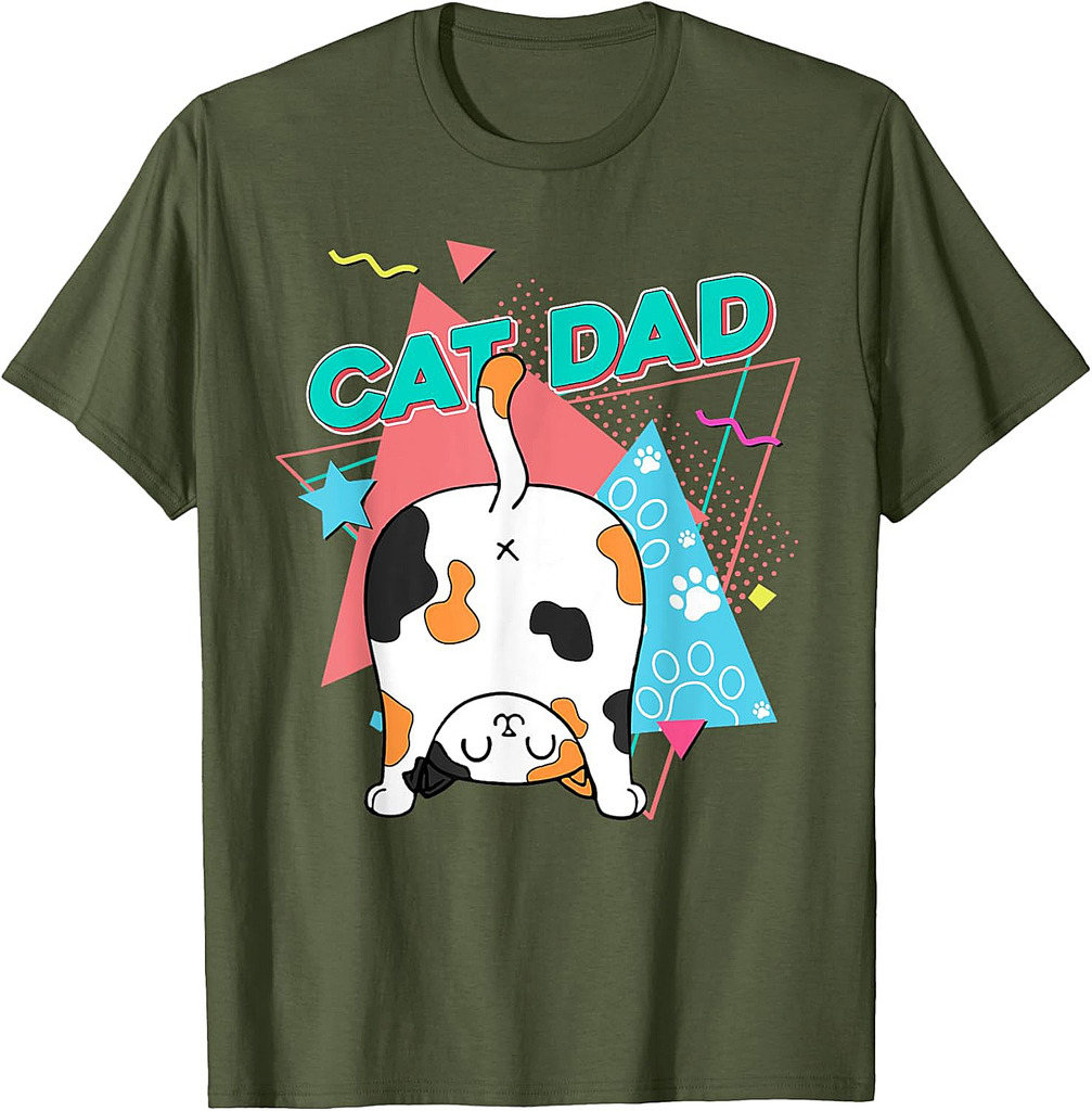 Funny Cat Dad Shirts For Cat Lovers For Men Fathers Day T-Shirt