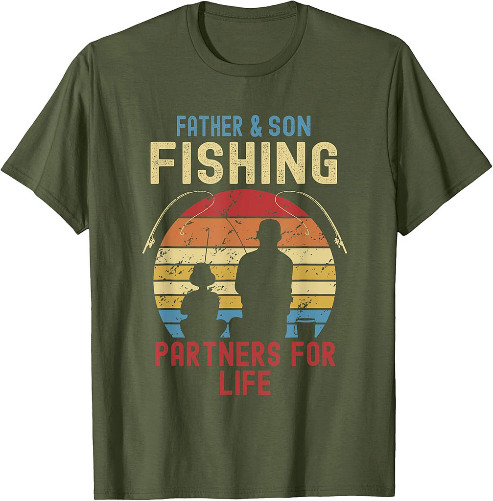 Father Son Fishing Partners For Life Matching Father's Day T-Shirt