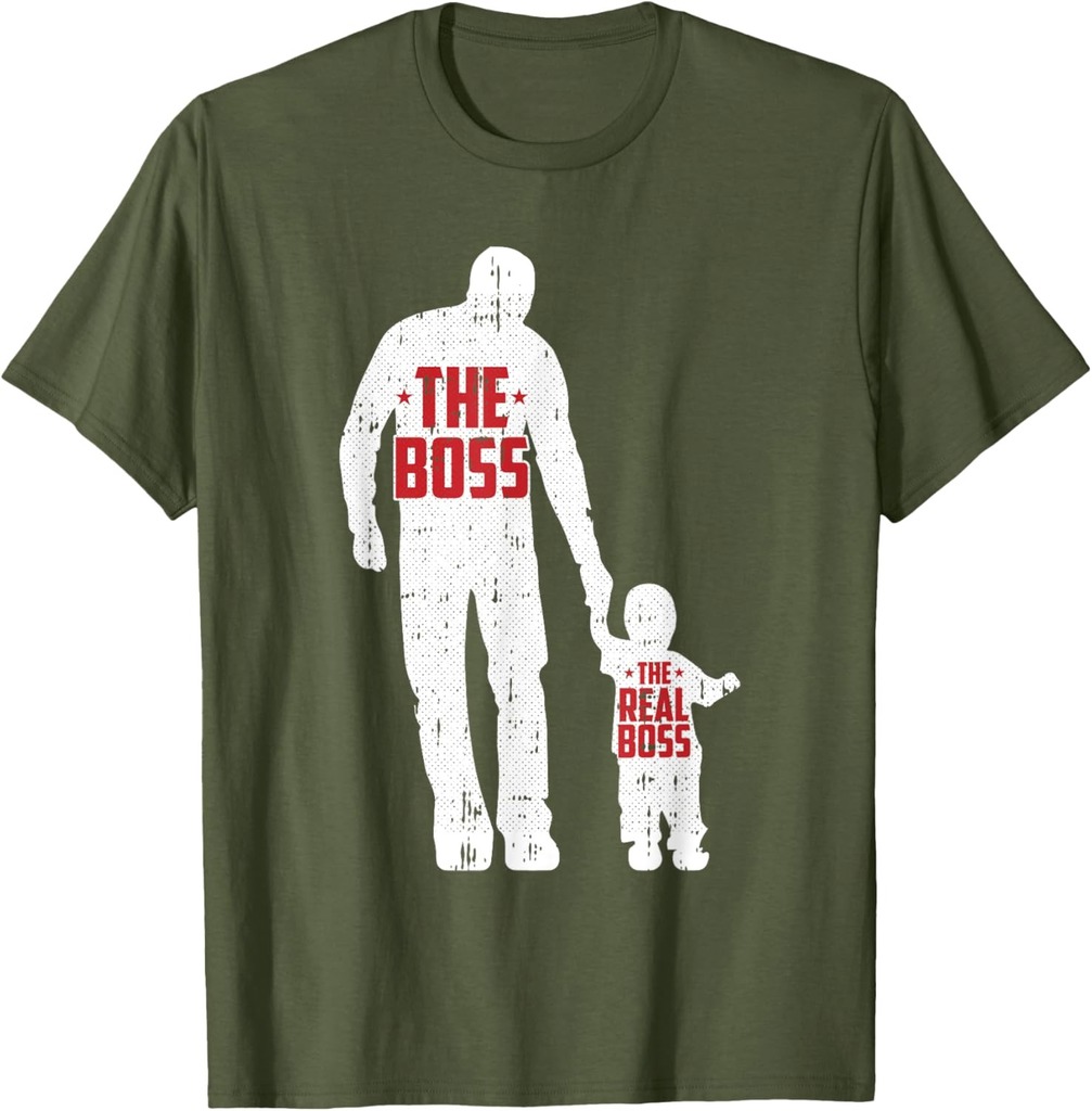 The Boss The Real Boss Fathers Day Dad Son Daughter Matching T-Shirt