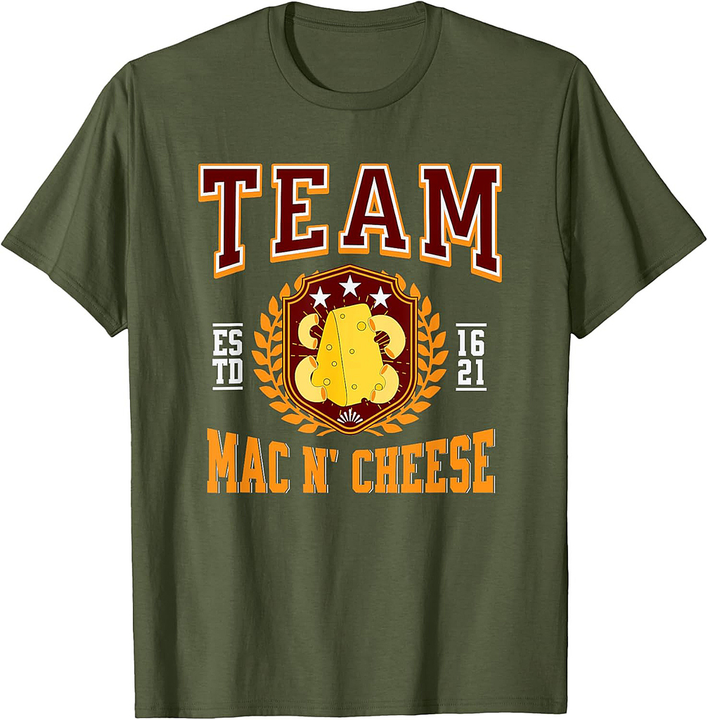 Thanksgiving Eating Team Mac N´ Cheese Nutrition Facts T-Shirt