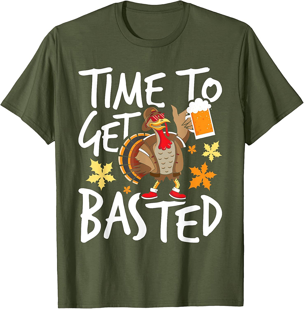 Time To Get Basted Thanksgiving Turkey Fall Holiday T-Shirt