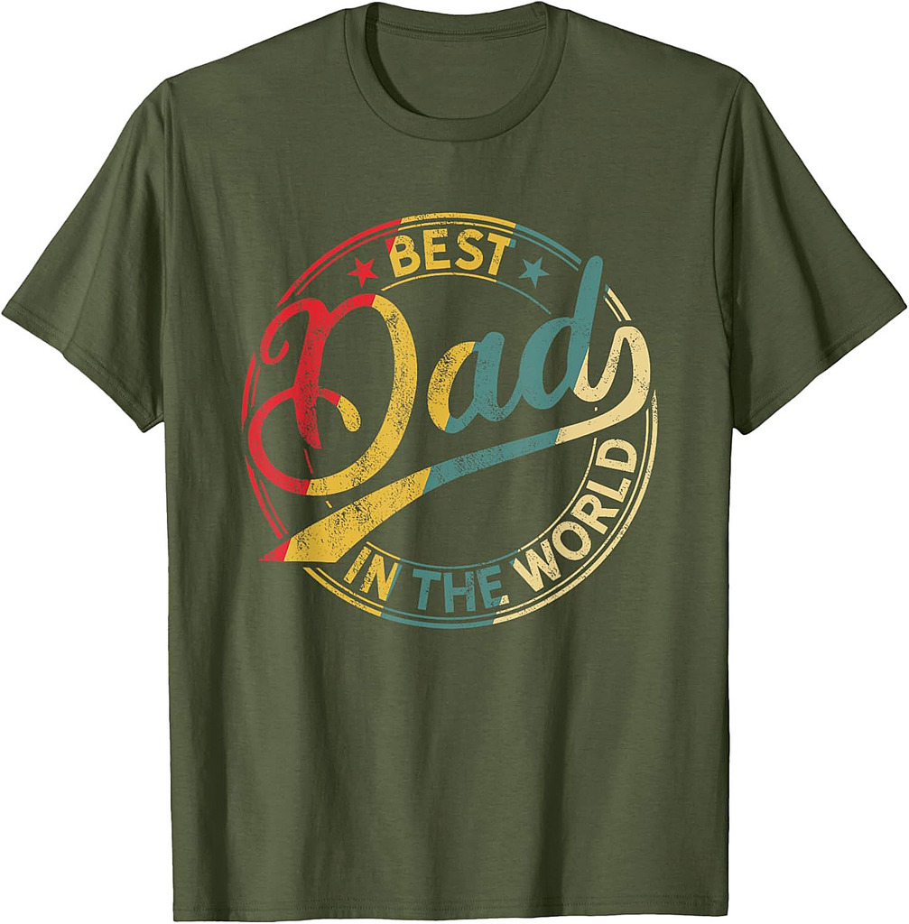 Best Dad in the World Father's Day Vintage Dad T-Shirt