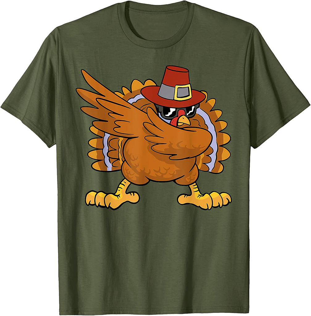 Dabbing Turkey Thanksgiving Day T-Shirt