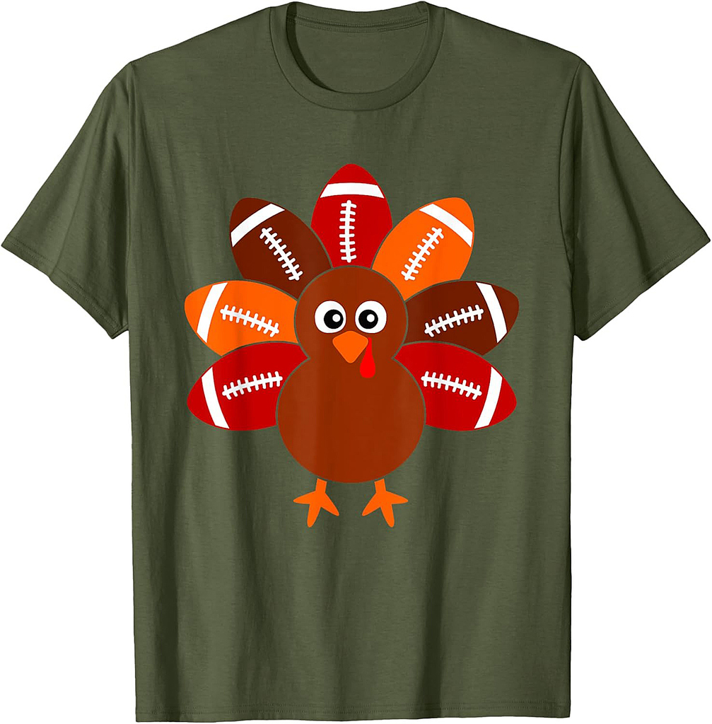 Thanksgiving Shirts for Boys Turkey Ball Men Women T-Shirt