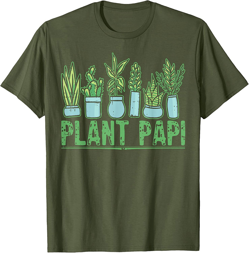 Plant Papi Daddy Father Gardener Gardening Father’s Day T-Shirt