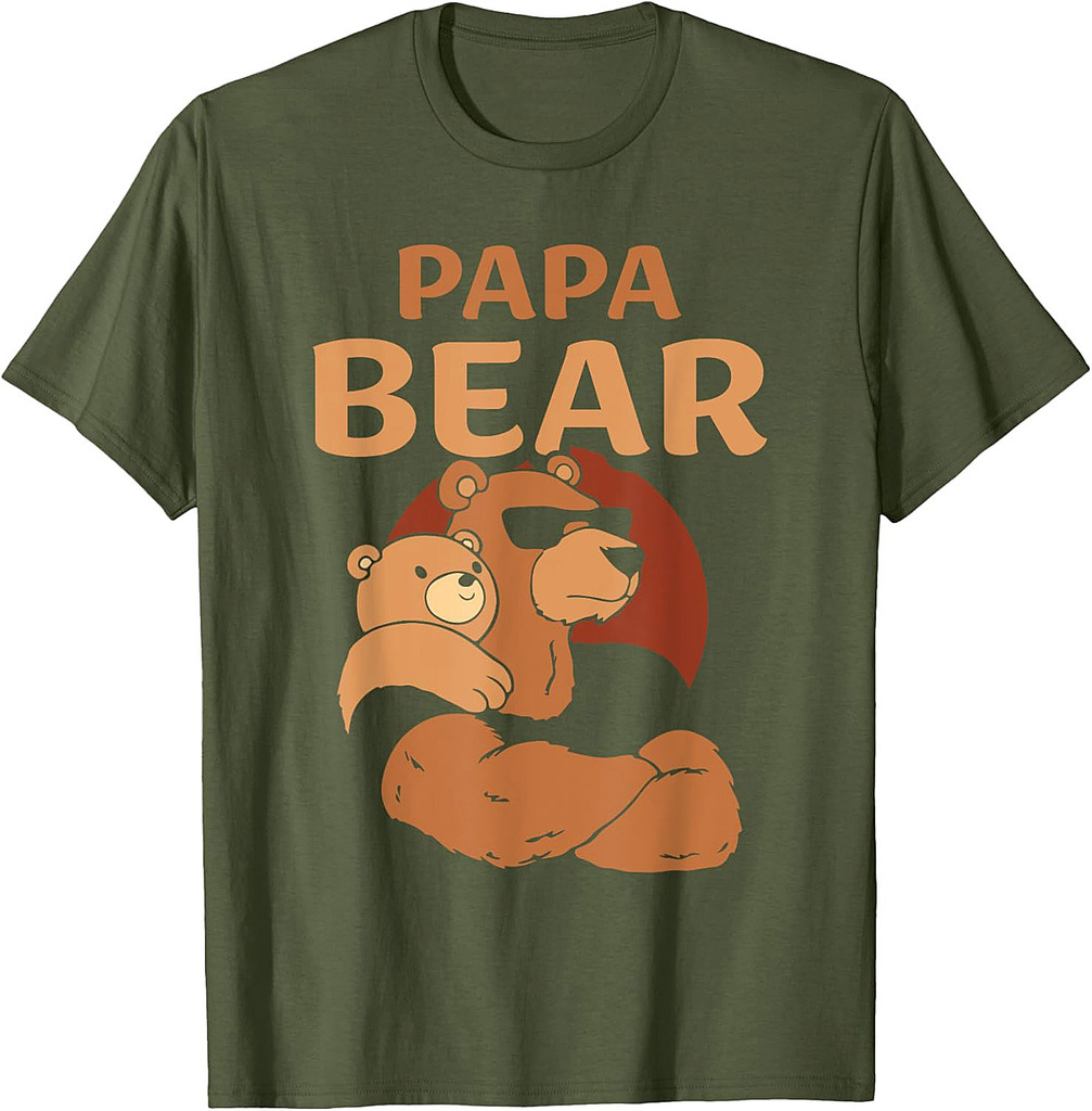 Papa Bear Bears Animal Pun Lover Dad Father Daddy Father's T-Shirt