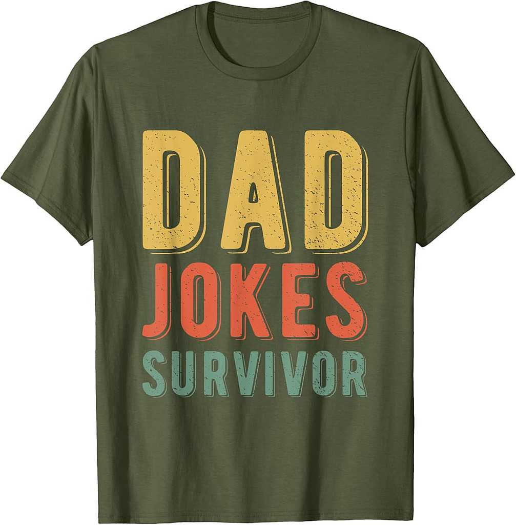 Dad Jokes Survivor Father's Day Funny T-Shirt