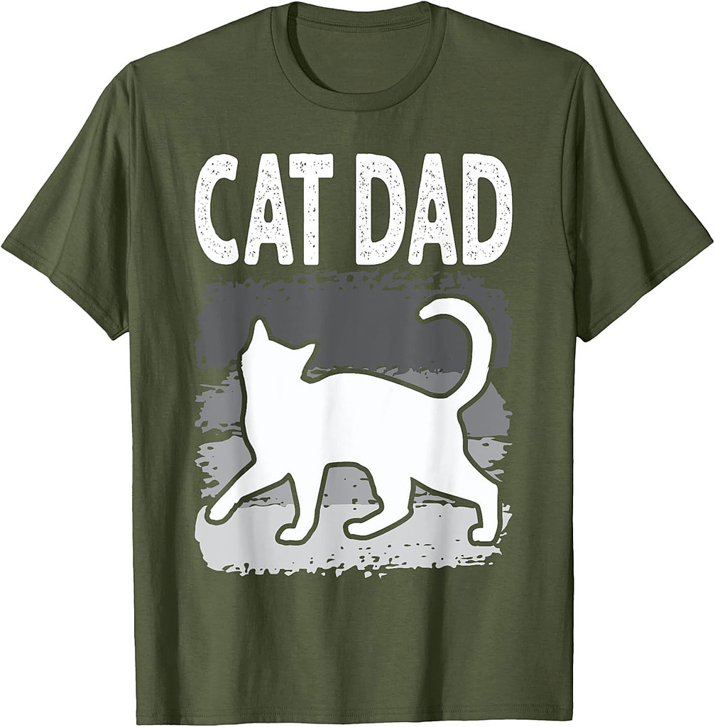 Best Cat Dad Fathers Day Men Kitty Daddy Papa T-Shirt