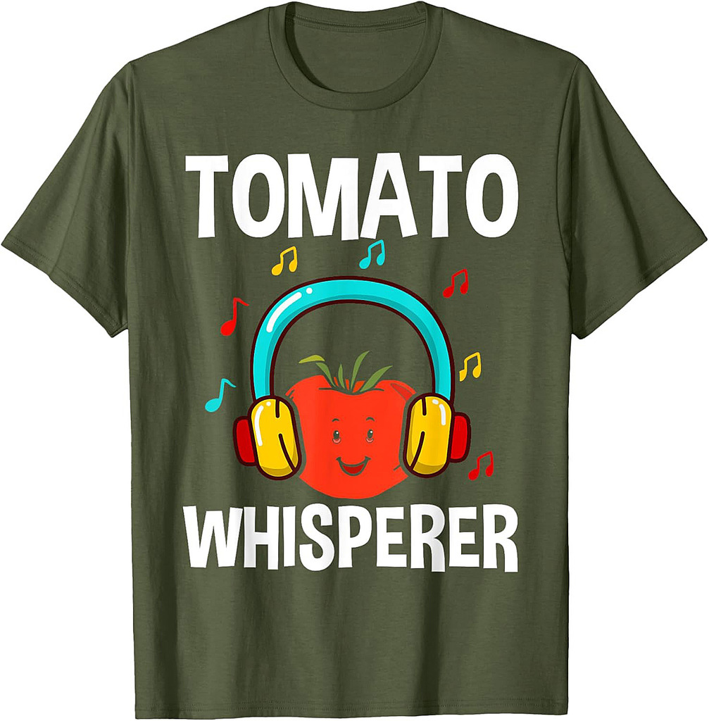 Tomato Whisperer Fathers Day Gardening Dad-dy Dada Gardener T-Shirt