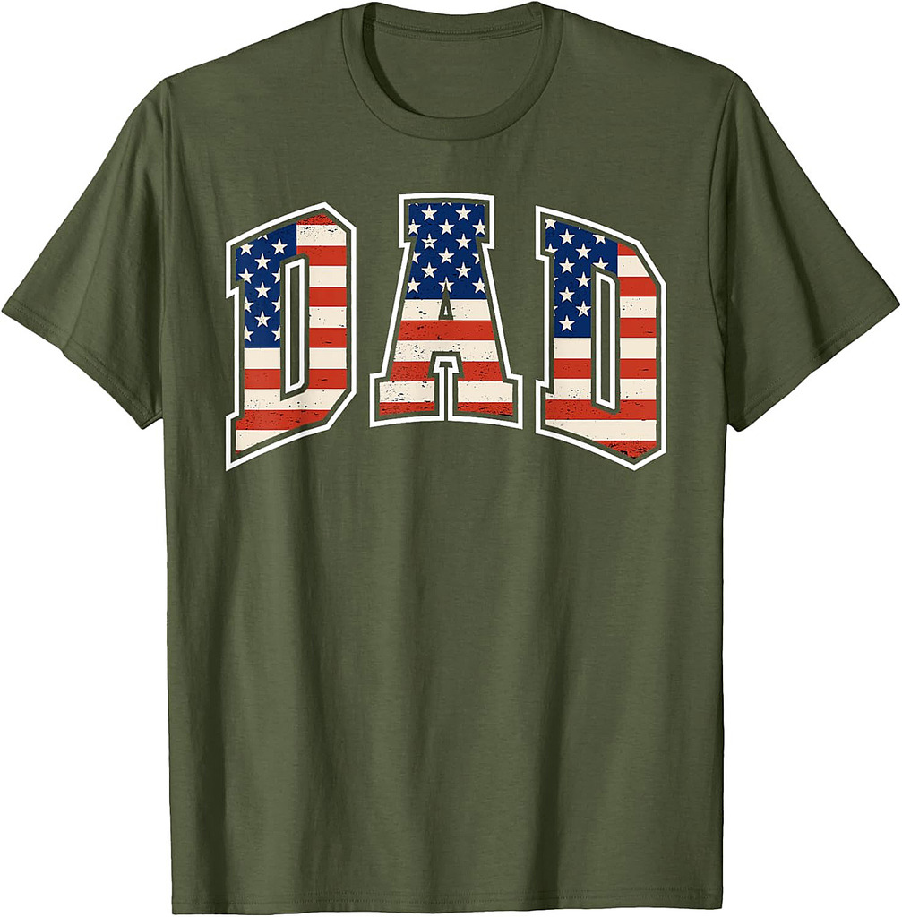 USA Patriotic Dad Father's Day American Flag 4th Of July T-Shirt