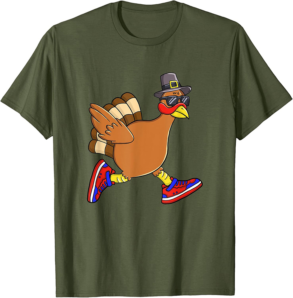 Turkey Trot Funny Thanksgiving Day Running 5K Pilgrim Gift T-Shirt