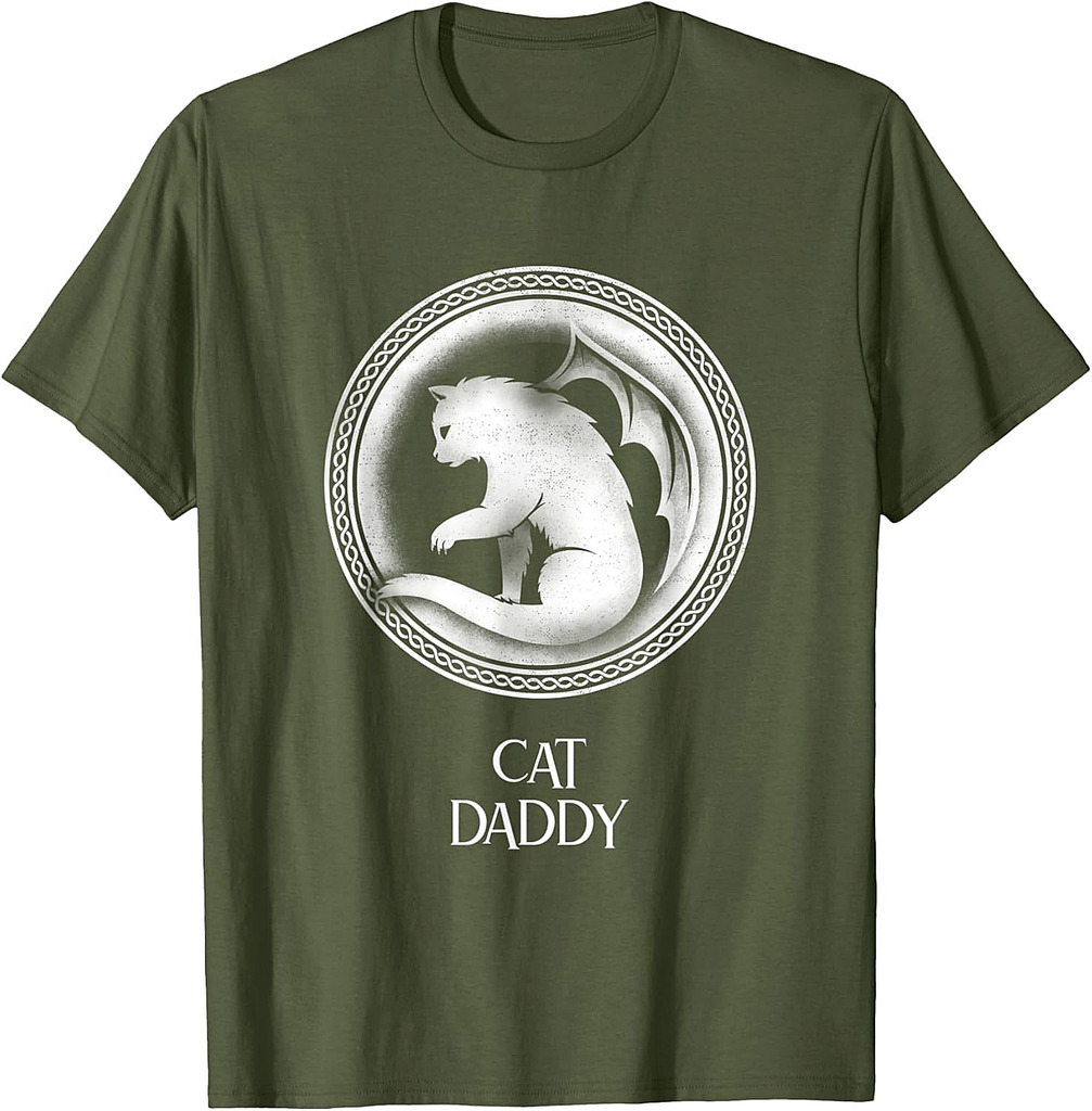 Cat Dad Fathers Day Men Kitty Cat Daddy Papa T-Shirt