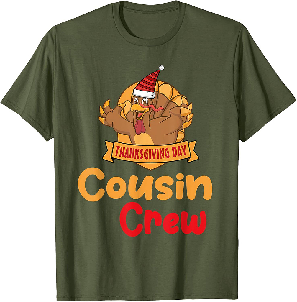 Thanksgiving Day Cousin Crew Turkey Fun T-Shirt