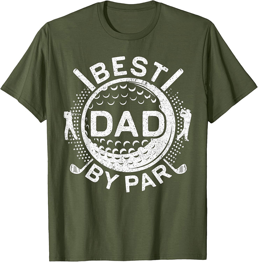 Best Dad By Par Shirt Golfing Dad Men Golf Lover Fathers Day T-Shirt