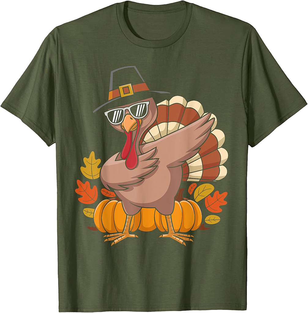 Turkey Pumpkin Funny Turkey Thanksgiving Day T-Shirt