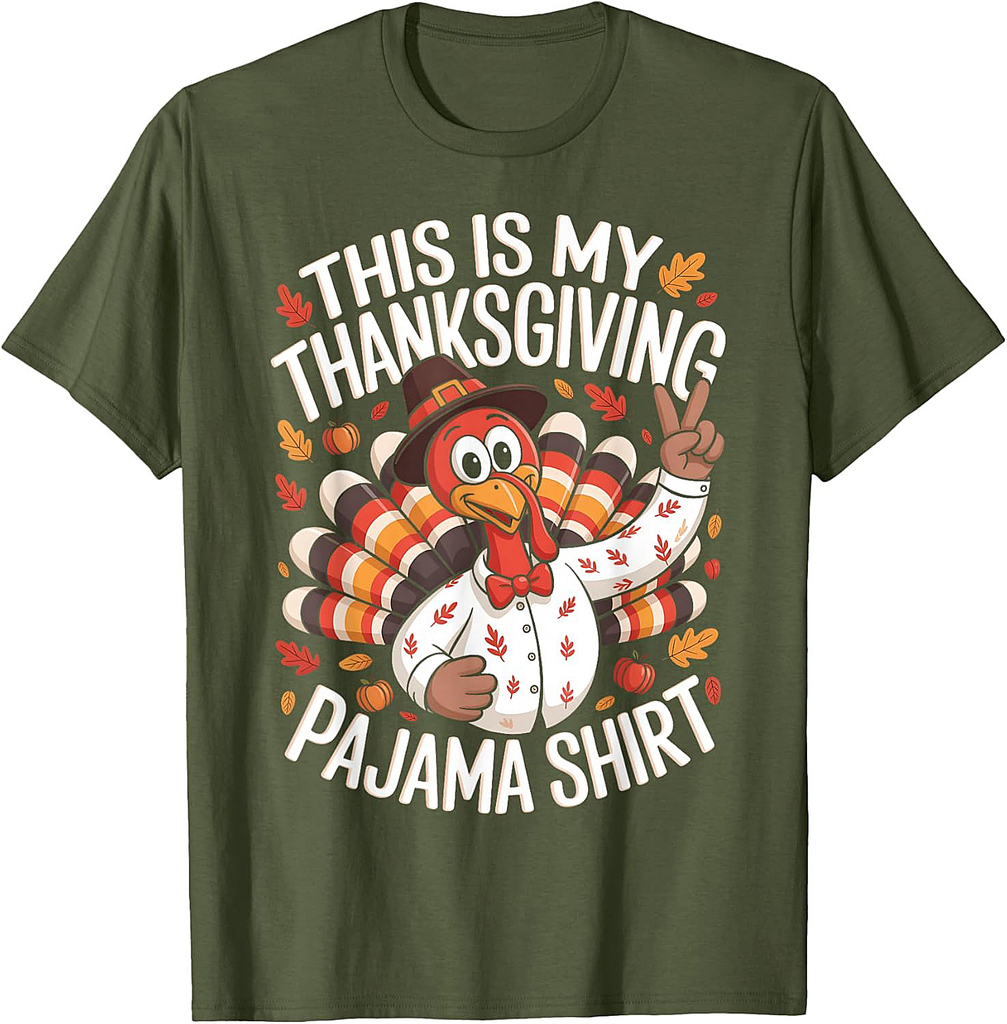 This Is My Thanksgiving Pajama Shirt Pjs Adult Men Women T-Shirt