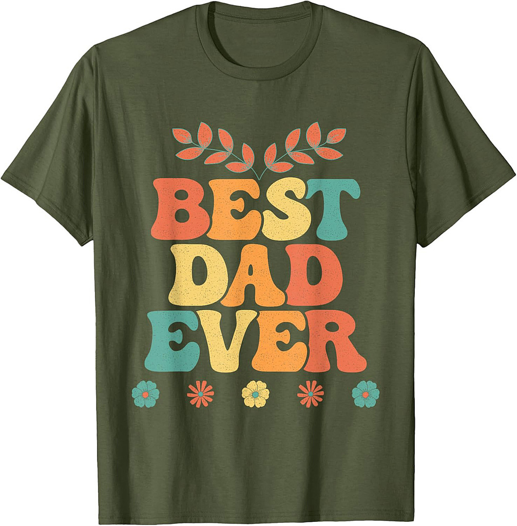 Groovy Father's Day Best Dad Ever T-Shirt
