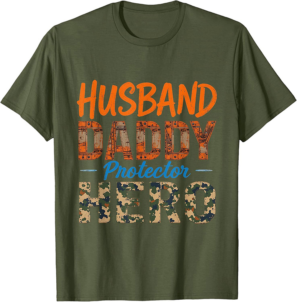 Funny Husband Daddy Protector Hero Father's Day T-Shirt