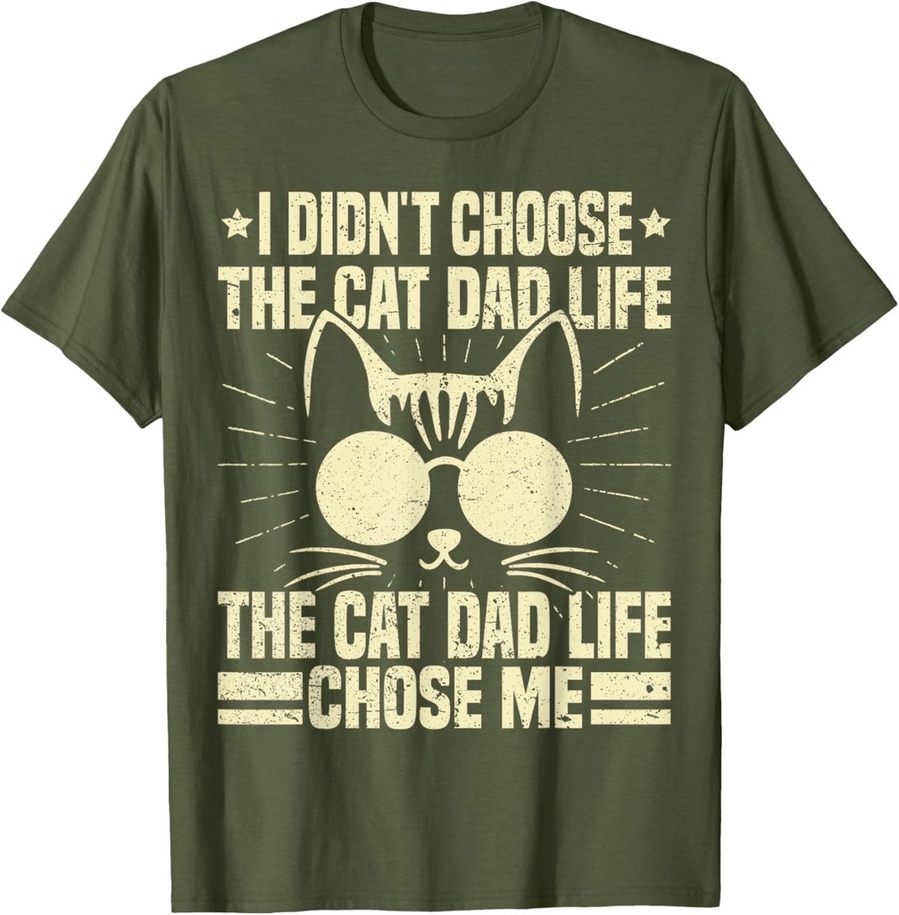 Cat Dad Tee For Men Funny Cat Dad Father's Day Cat Daddy T-Shirt