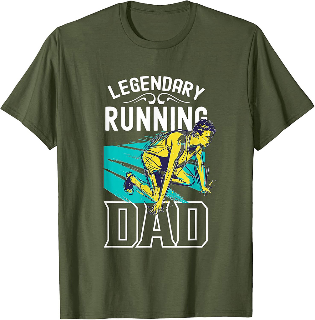 Legendary Running Dad Father Jogging Daddy Papa Father's Day T-Shirt