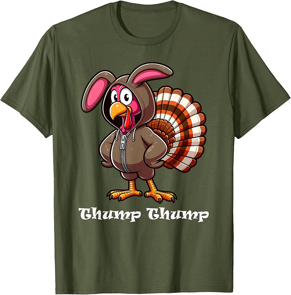 Turkey Costume Rabbit Thump Thanksgiving Turkey Women Men T-Shirt