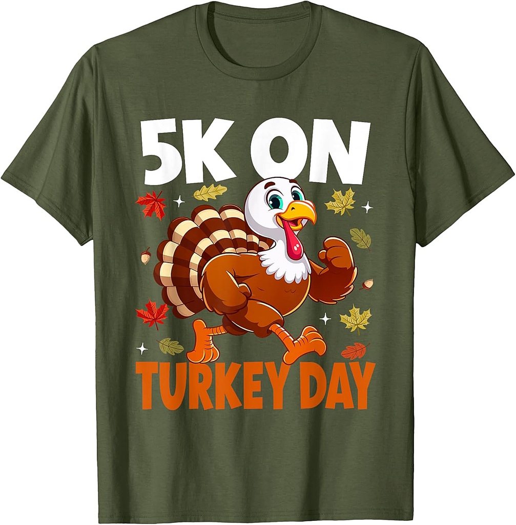 5K On Turkey Day Thanksgiving Running Turkey Trot 5k Runners T-Shirt