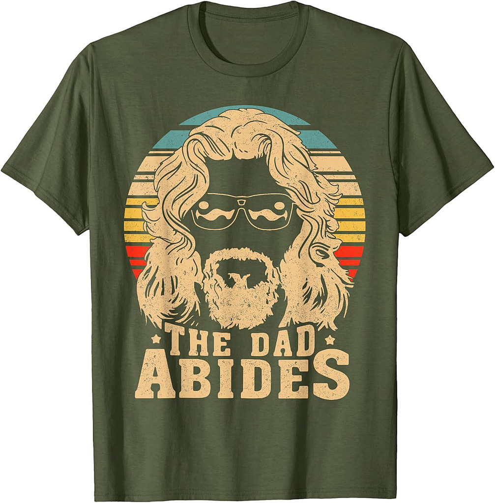 Vintage Retro The Dad Abides Funny Dad Father's Day T-Shirt