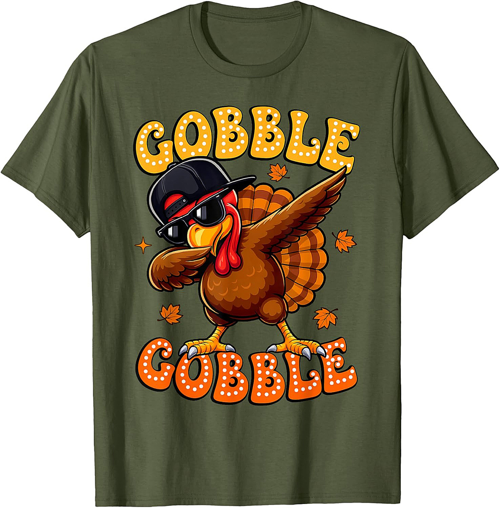 Gobble Turkey Day Happy Thanksgiving Women Toddler Girl Boy T-Shirt