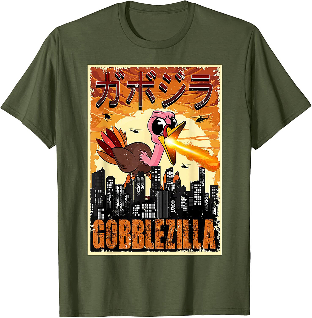 Gobblezilla Turkey Thanksgiving T-Shirt