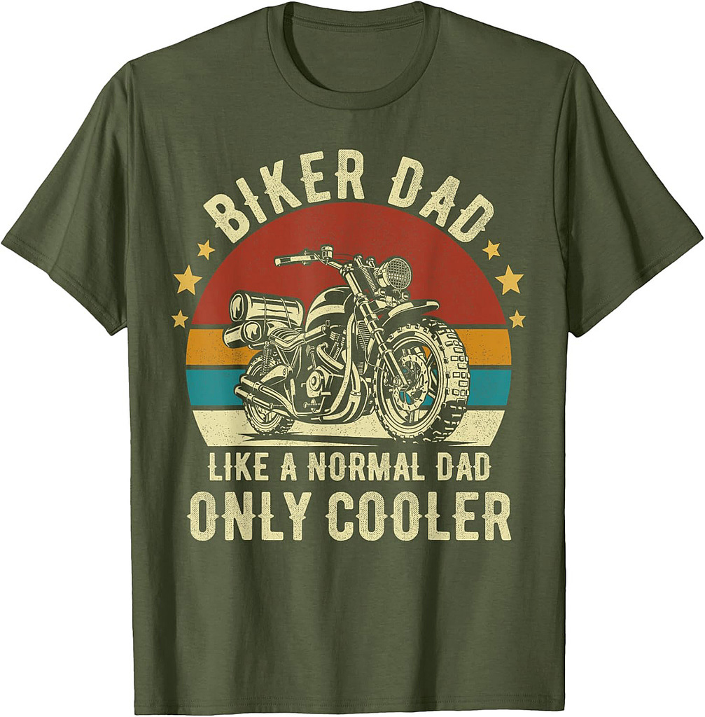 Motorcycle Lovers Cool Motorcycle Rider Men Biker Dad T-Shirt