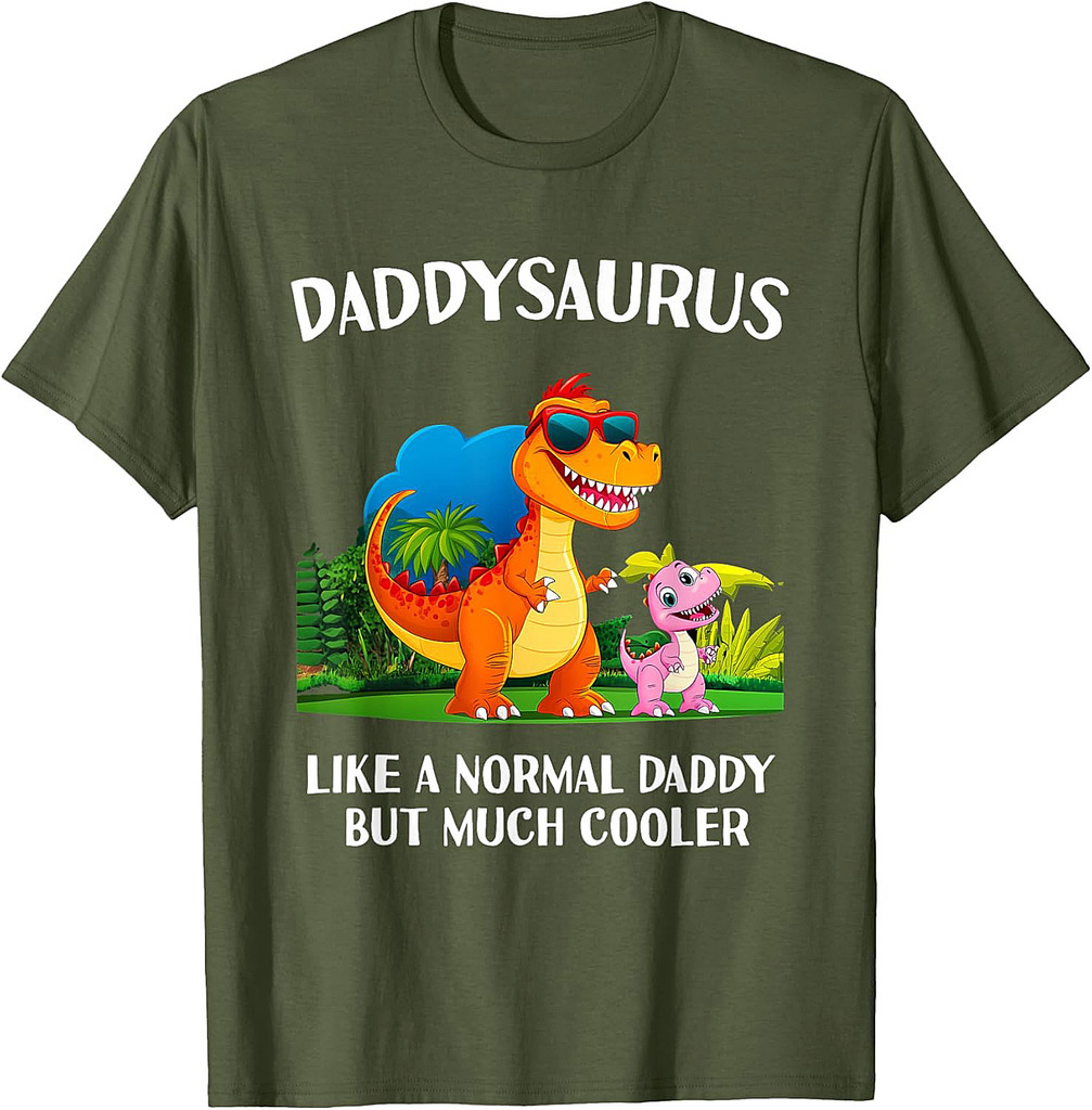 Daddysaurus Daddy Saurus Men T Rex Matching Family Dad T-Shirt