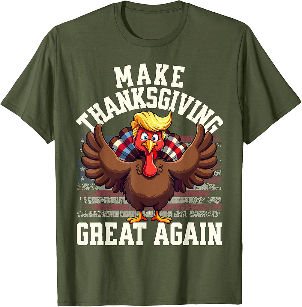 Funny Make Thanksgiving Great Again Turkey T-Shirt