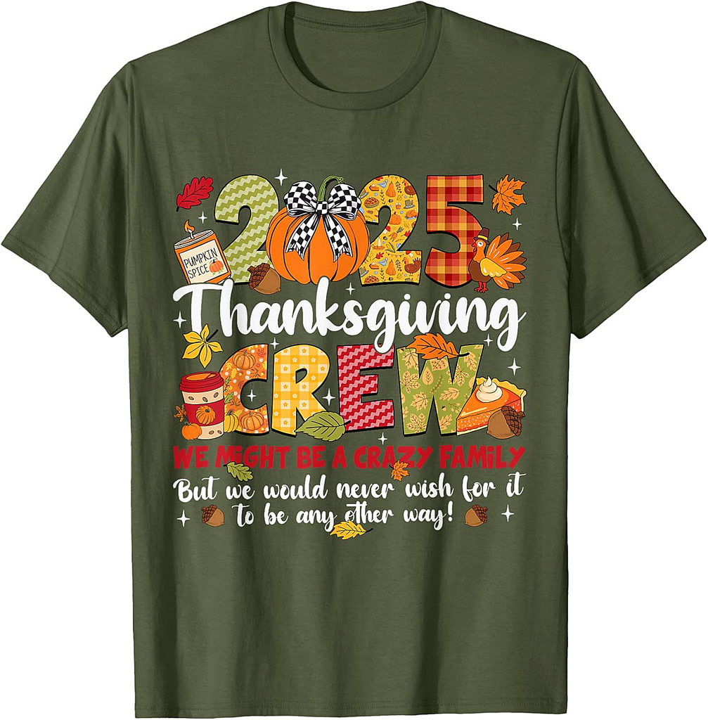 Family Thanksgiving 2025 Thanksgiving Crew Turkey Matching 01 T-Shirt