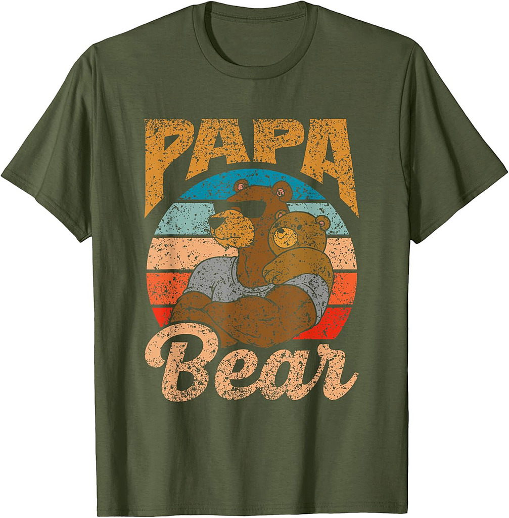 Papa Bear Pun Animal Lover Bears Bear Dad Father Daddy T-Shirt