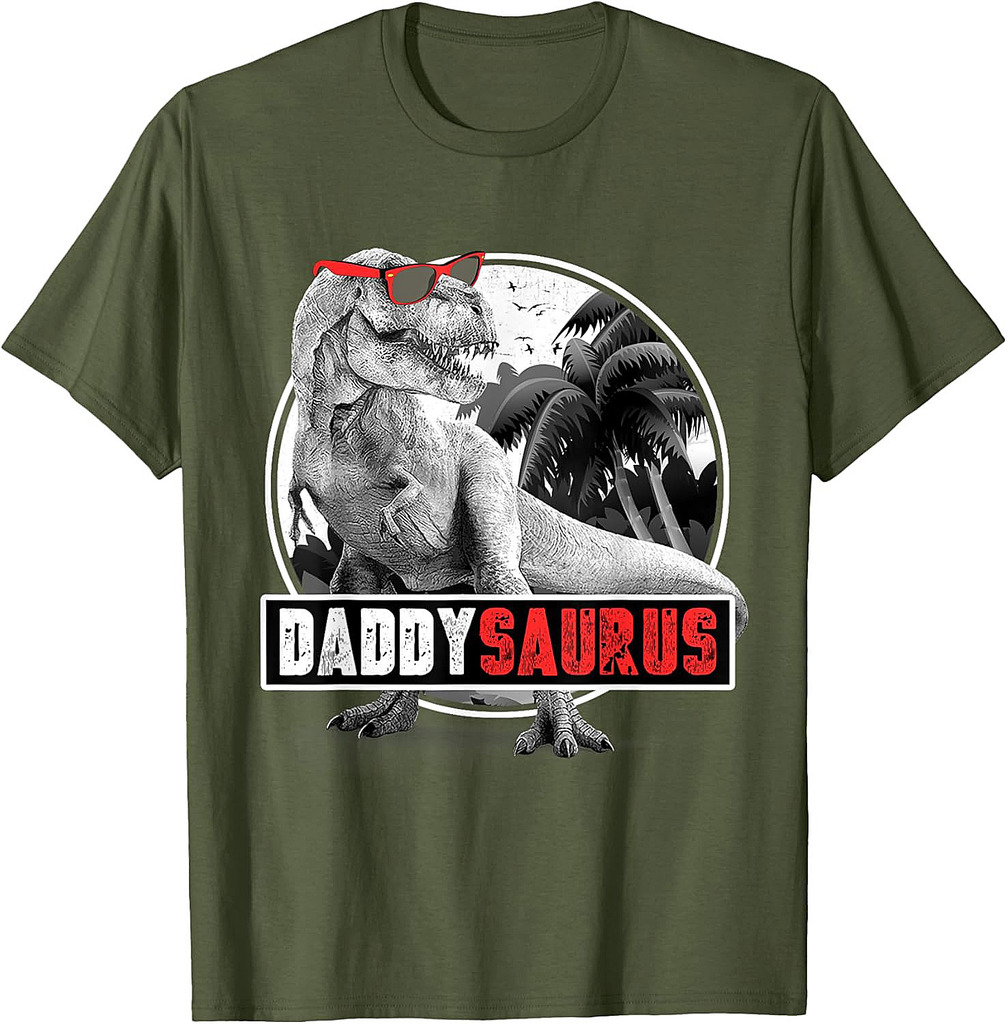 Daddysaurus T-Rex Dad Dinosaur Daddy Saurus Fathers Day T-Shirt